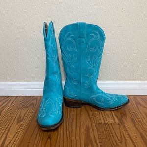 Cavender’s Turquoise Cowboy Boots - size 7.5